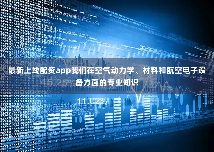 最新上线配资app我们在空气动力学、材料和航空电子设备方面的专业知识